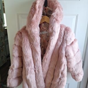 Pink Faux Fur Coat